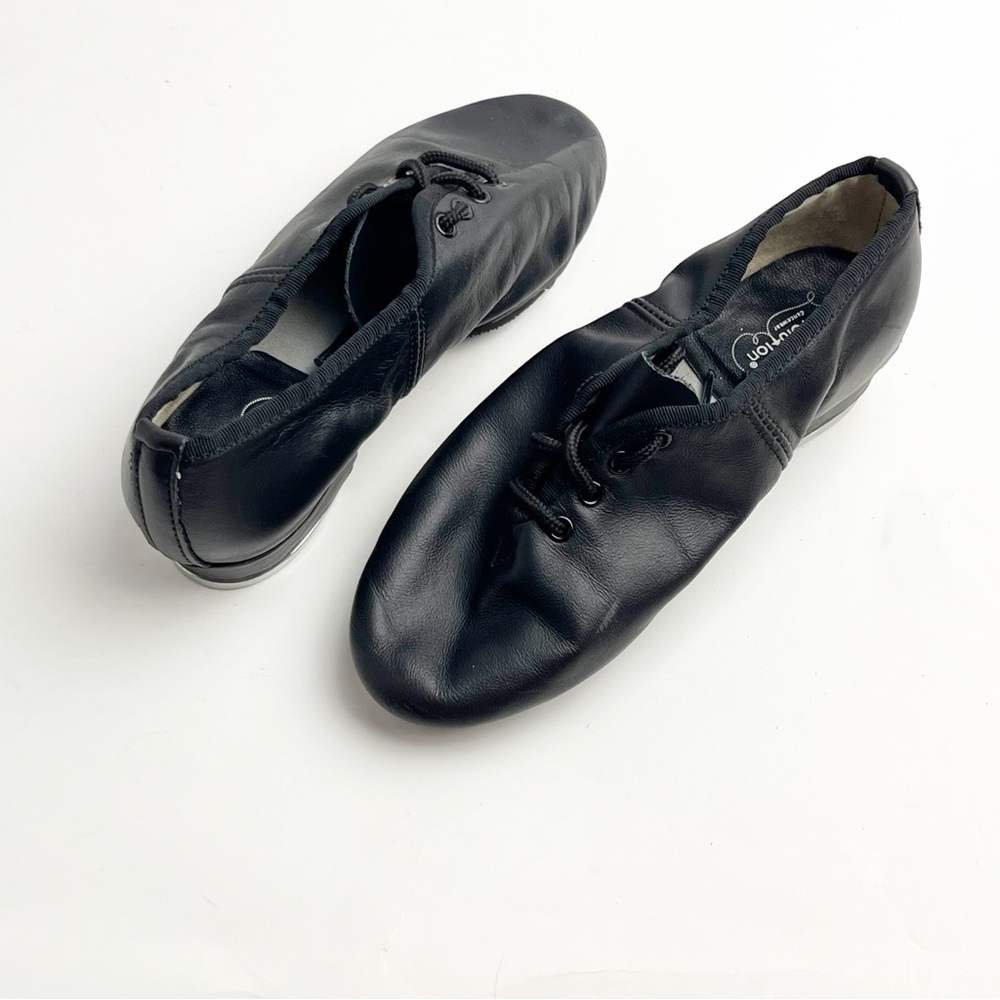 REVOLUTION Leather Black Girls Lace Up Shoes 4 Dance Ballet Tap Jazz Recital